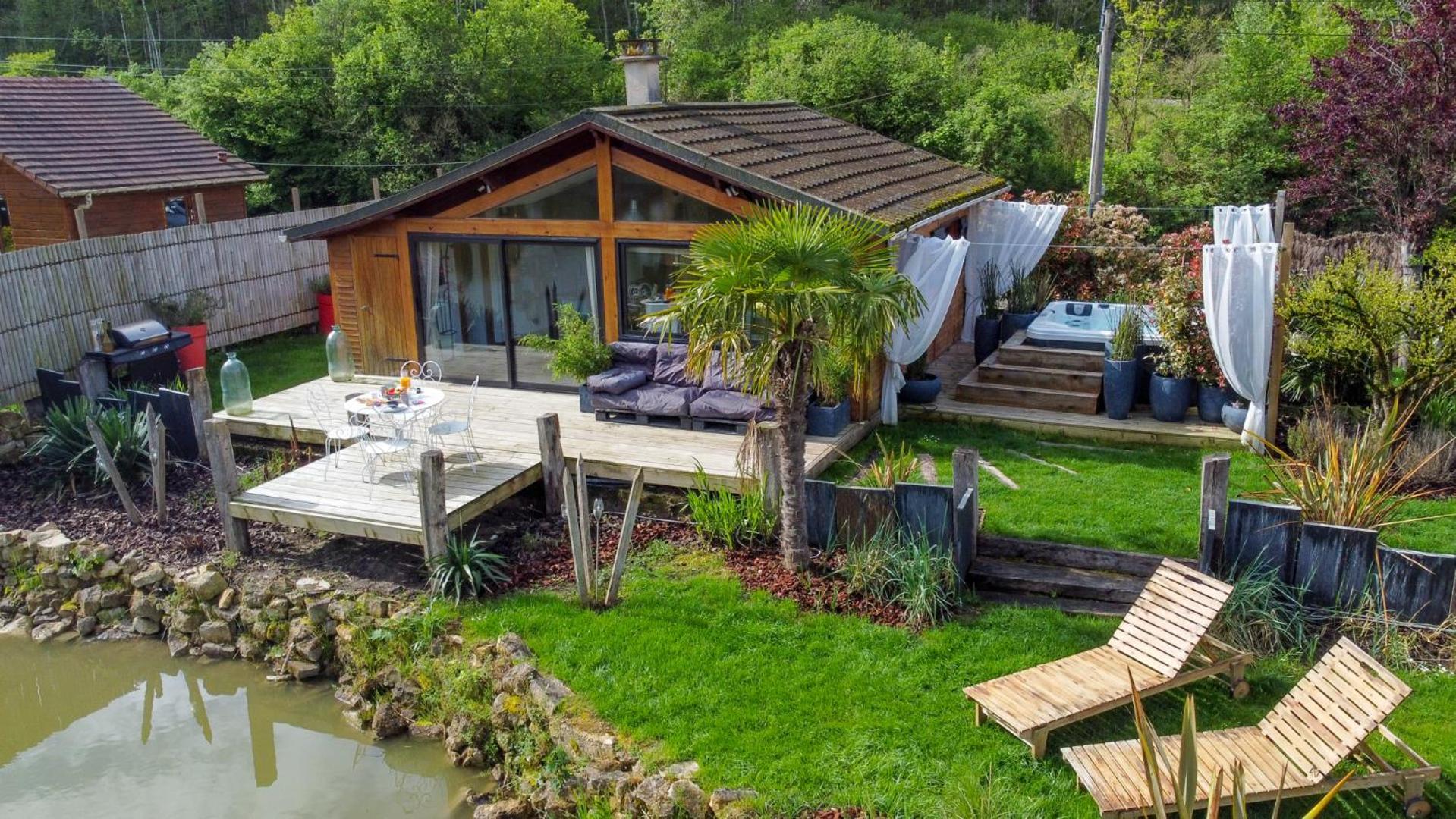 Kaebane 85, Lodge Avec Spa Au Bord De L'Eau Prouilly 外观 照片